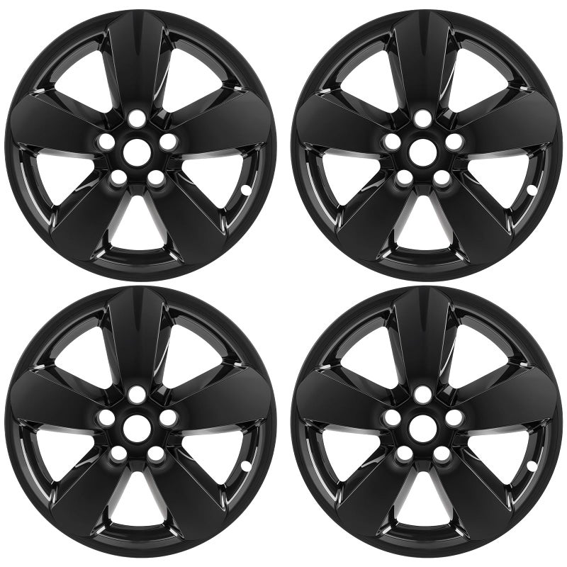 WEISIGAO Wheel Skins Compatible with Dodge Ram Pickup 1500 2013 2014 2015 2016 2017 2018 Wheel Covers 20 inch Set of 4 Packs Glossy Black
